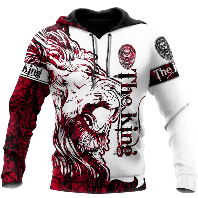 LION CLOTHES: King Tattoo Lion 3D Over Printed Shirt for Men and Women