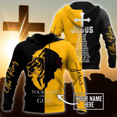 CHRISTIAN CLOTHES : "Premium Jesus - Child Of God Customize Name 3D All Over Printed Unisex Shirts 01"